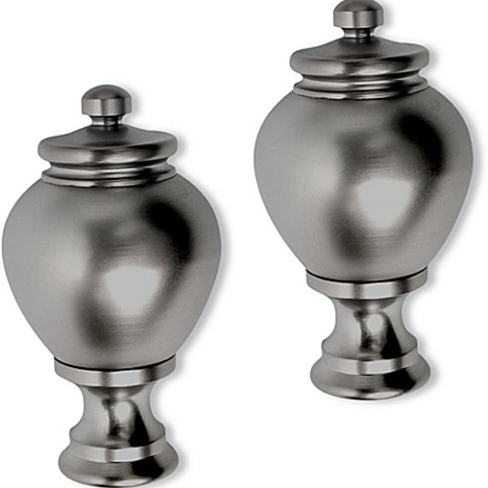 Cambria Graphite Apothecary Finials Set of 2 NEW